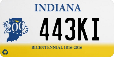 IN license plate 443KI