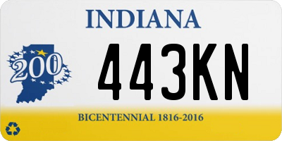 IN license plate 443KN