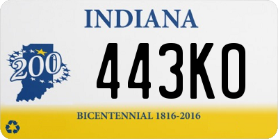 IN license plate 443KO