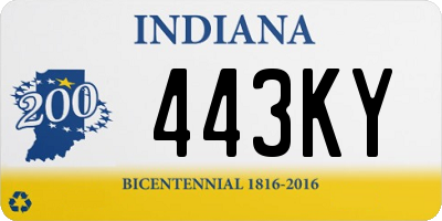 IN license plate 443KY