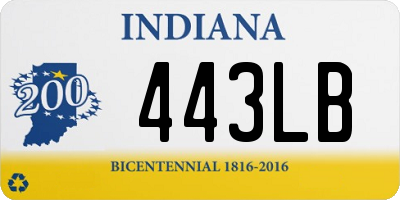 IN license plate 443LB