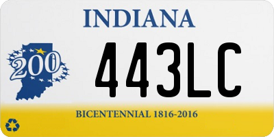 IN license plate 443LC