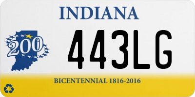 IN license plate 443LG