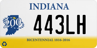 IN license plate 443LH