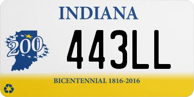 IN license plate 443LL