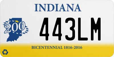 IN license plate 443LM