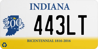 IN license plate 443LT