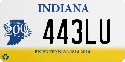 IN license plate 443LU