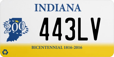 IN license plate 443LV