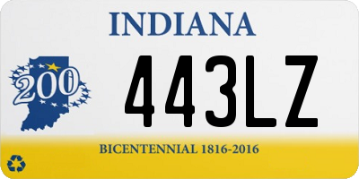 IN license plate 443LZ