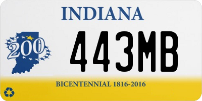 IN license plate 443MB