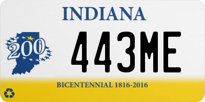 IN license plate 443ME