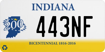 IN license plate 443NF