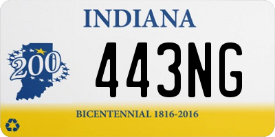 IN license plate 443NG