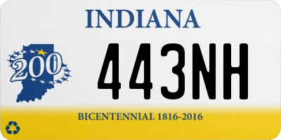 IN license plate 443NH