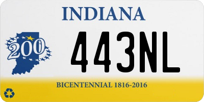 IN license plate 443NL