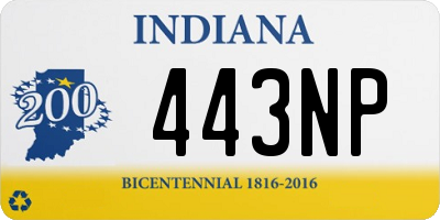 IN license plate 443NP