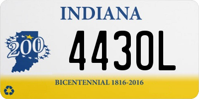 IN license plate 443OL