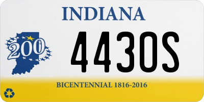 IN license plate 443OS