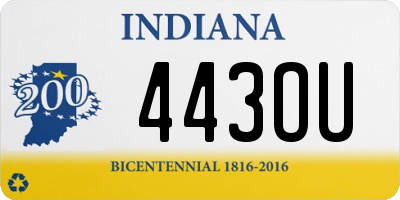 IN license plate 443OU