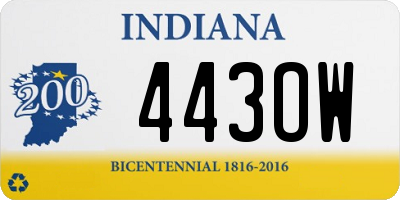 IN license plate 443OW