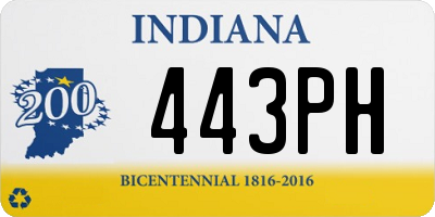 IN license plate 443PH