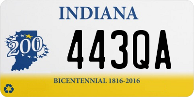 IN license plate 443QA