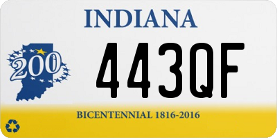 IN license plate 443QF