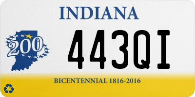 IN license plate 443QI