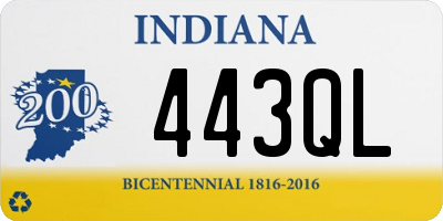 IN license plate 443QL