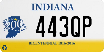 IN license plate 443QP