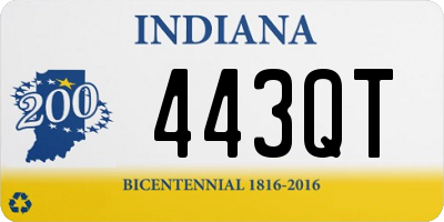 IN license plate 443QT