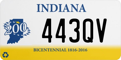 IN license plate 443QV