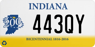 IN license plate 443QY