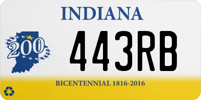 IN license plate 443RB