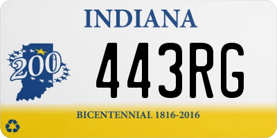 IN license plate 443RG