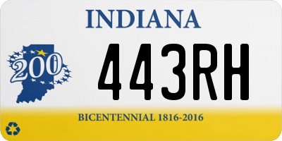 IN license plate 443RH