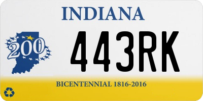 IN license plate 443RK