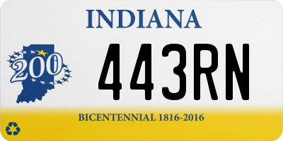 IN license plate 443RN