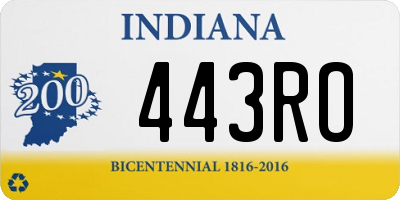 IN license plate 443RO