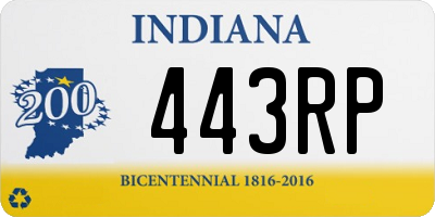 IN license plate 443RP