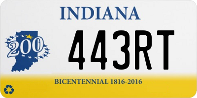 IN license plate 443RT