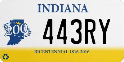 IN license plate 443RY