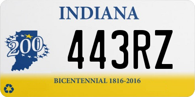 IN license plate 443RZ