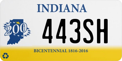 IN license plate 443SH