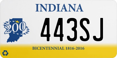 IN license plate 443SJ