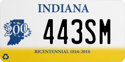 IN license plate 443SM