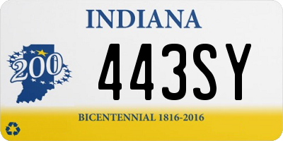 IN license plate 443SY