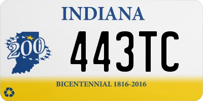 IN license plate 443TC