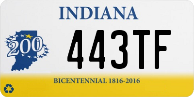 IN license plate 443TF